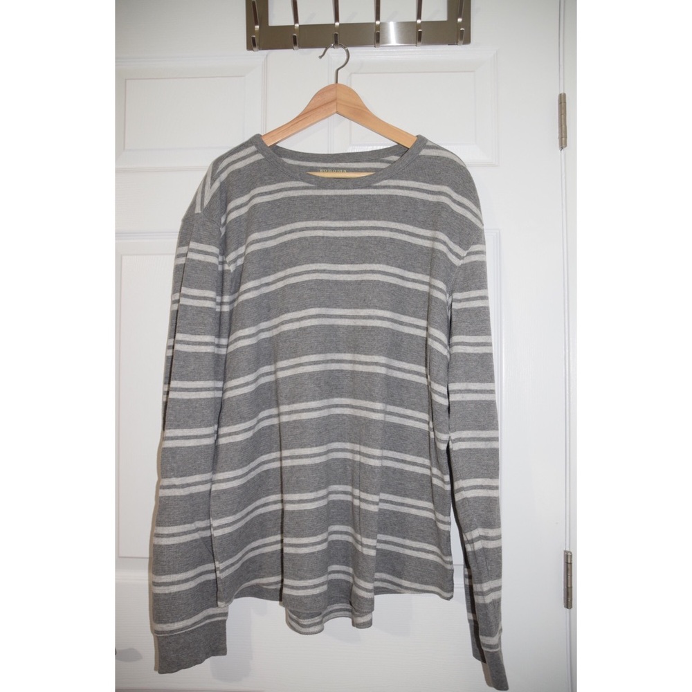 Oversized White/Gray Stripped Sweater